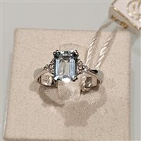 Anello Sinico Donna in Oro Acquamarina 1.30 Ct 02-AN-0372 - 02-AN-0372